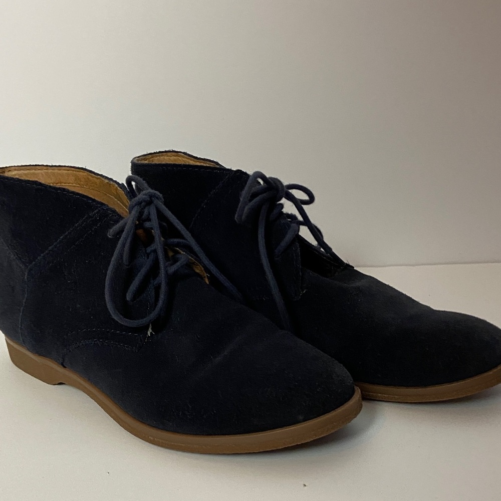 Women's Classic Navy Suede Booties Franco Sarto Ankle Boots